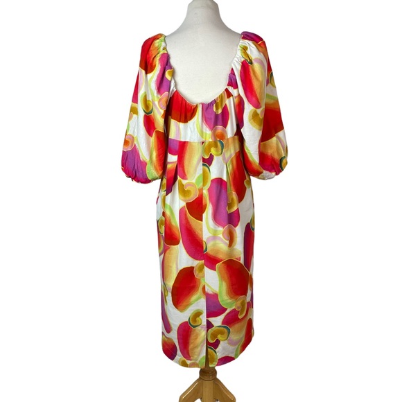 FARM Rio Colorful Abstract Midi Dress - Picture 8 of 16